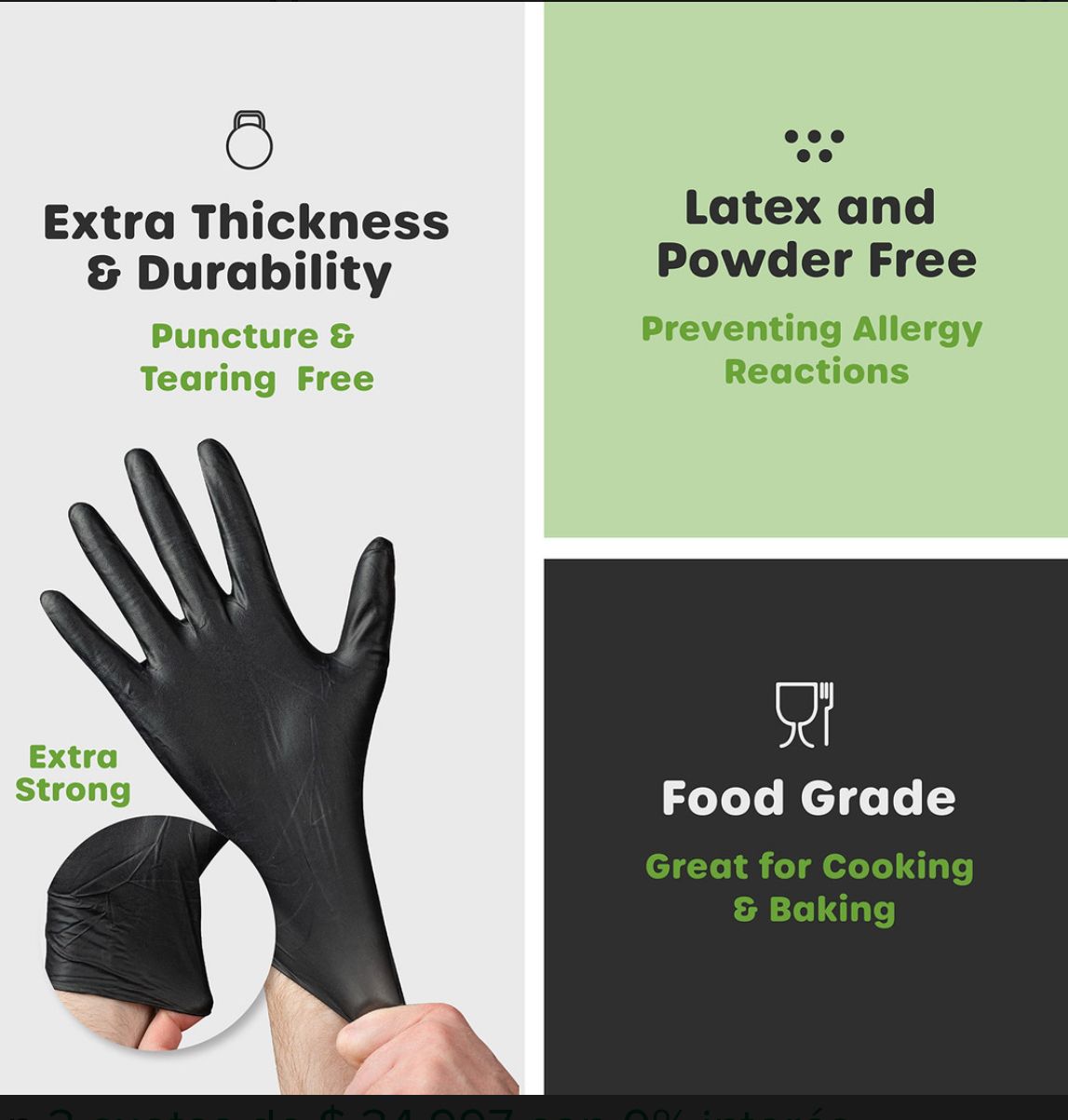 Vista 4 de GUANTE NITRILO TEXTURIZADO - TALLA: L